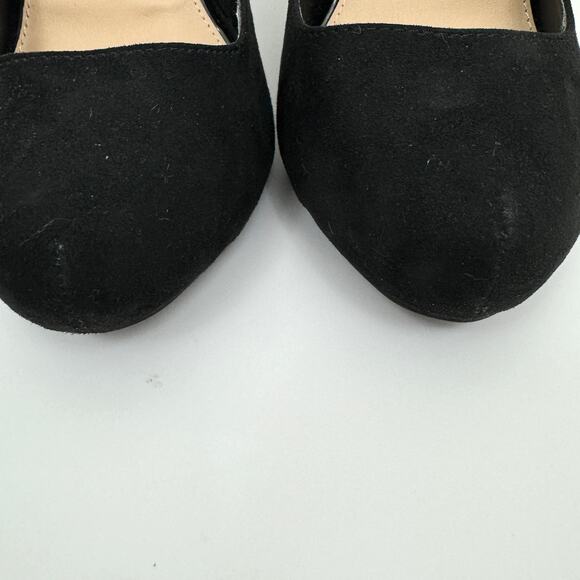 Torrid Womens Vegan Suede Pump Heels Size 8.5 Wide Dressy Bow Black - Picture 9 of 11